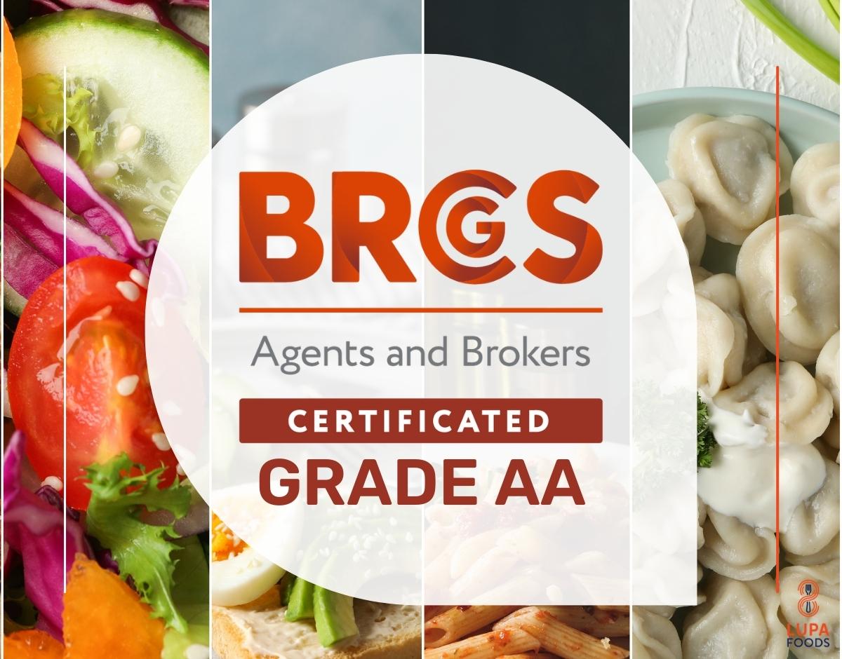 Awarded BRCGS Grade AA Certification